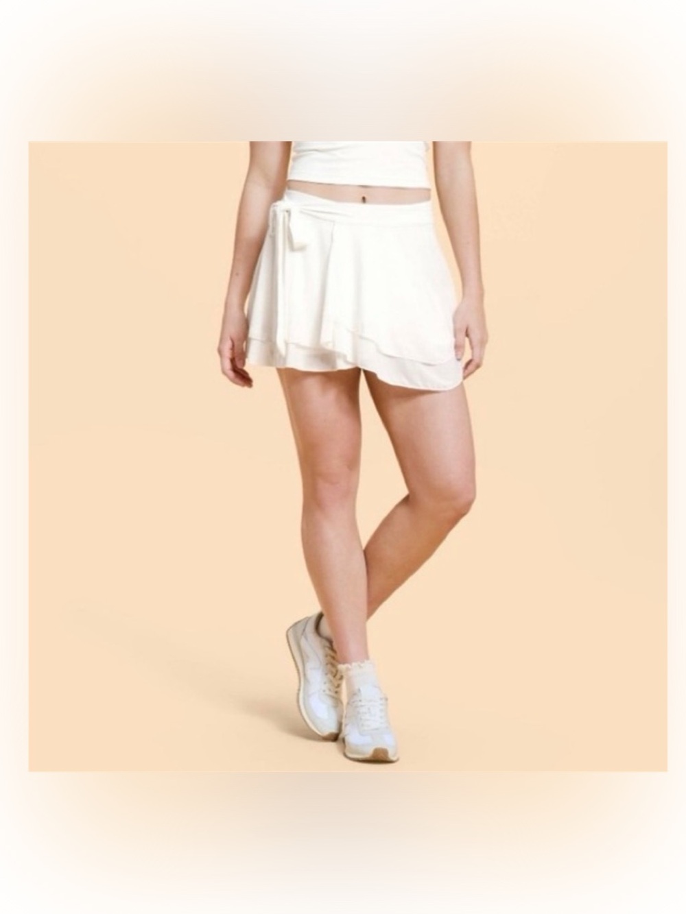 Blogilates Dance Studio Wrap Skort (White - Medium)